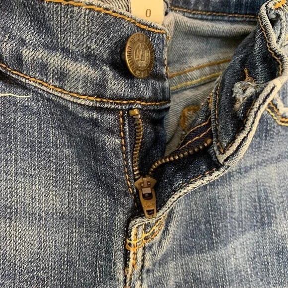 Vintage Y2K Abercrombie & Fitch Low Rise Flare Denim Jeans Women's 0 - Picture 11 of 15